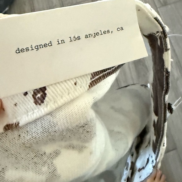 Refrain|Brown and White Utility micro Skirt,cow print/animal print•••NWT Size 28 - Picture 7 of 10